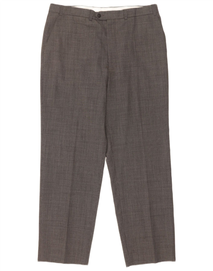 Pantaloni de costum pentru bărbați Marks & Spencer St. Michael W36 L31 gri Houndstooth