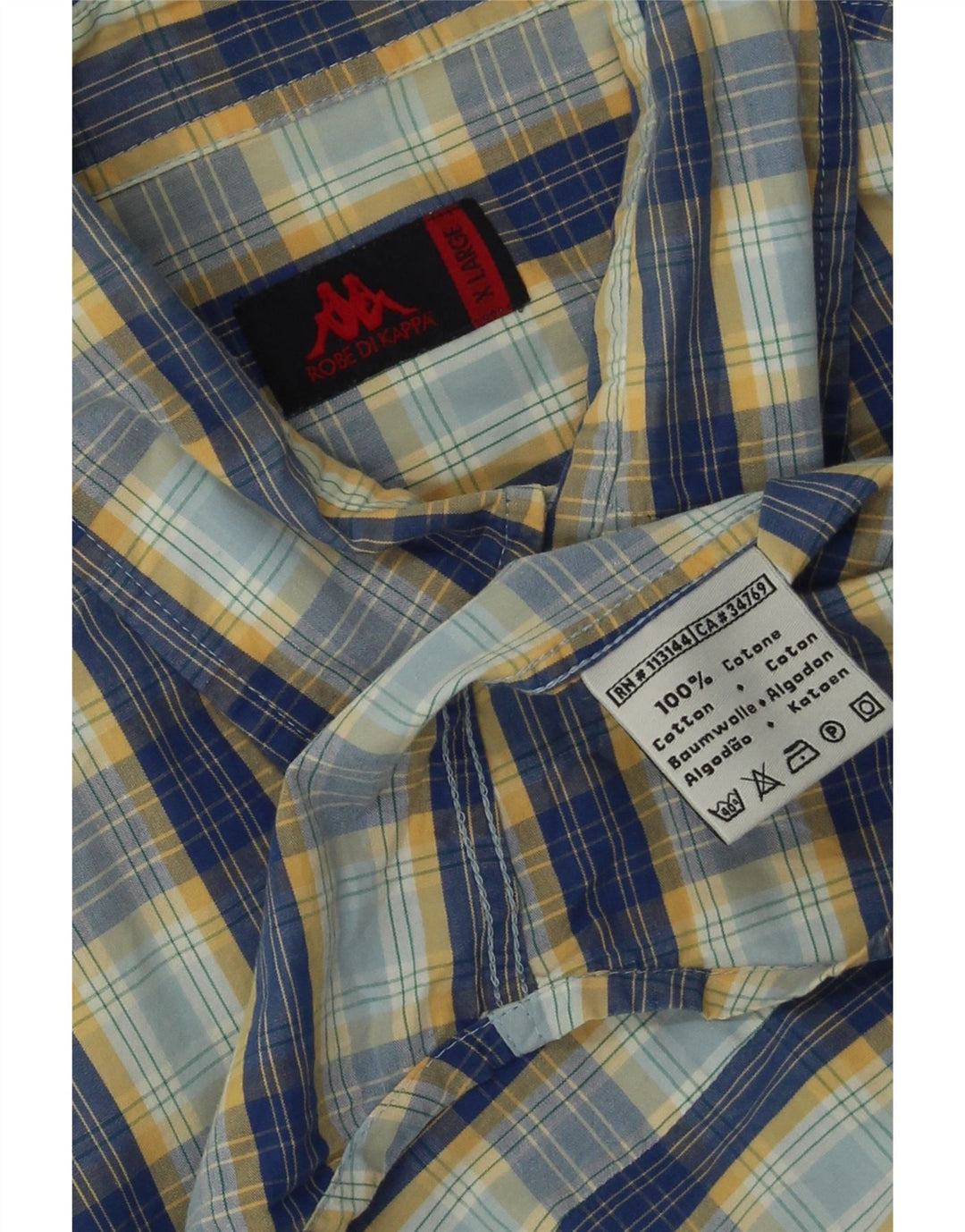 Cămașă bărbați Kappa XL Blue Check Bumbac