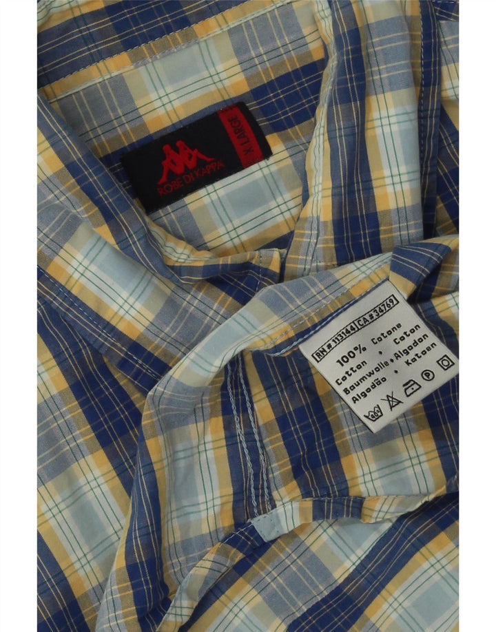 Cămașă bărbați Kappa XL Blue Check Bumbac