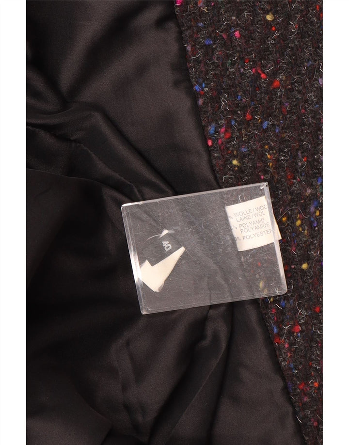 Pardesiu supradimensionat pentru femei VINTAGE EU 40 Lână cu pete gri mediu