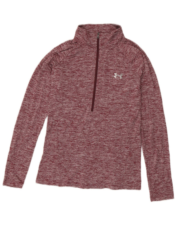 Top de trening Under Armour pentru femei Heat Gear Pullover UK 6 XS Burgundy