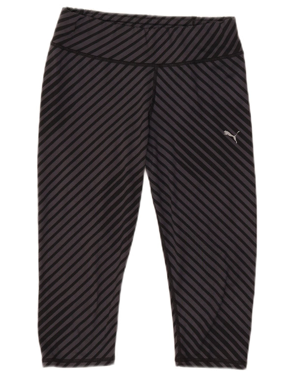 Leggings Capri Puma pentru femei UK 12 Poliester cu dungi gri medii