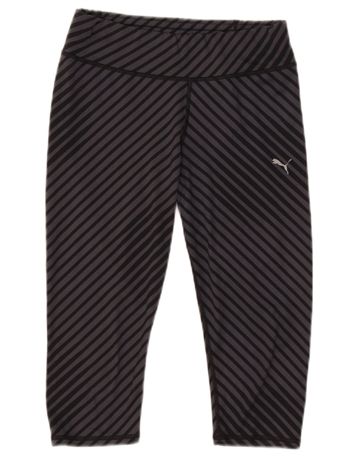 Leggings Capri Puma pentru femei UK 12 Poliester cu dungi gri medii