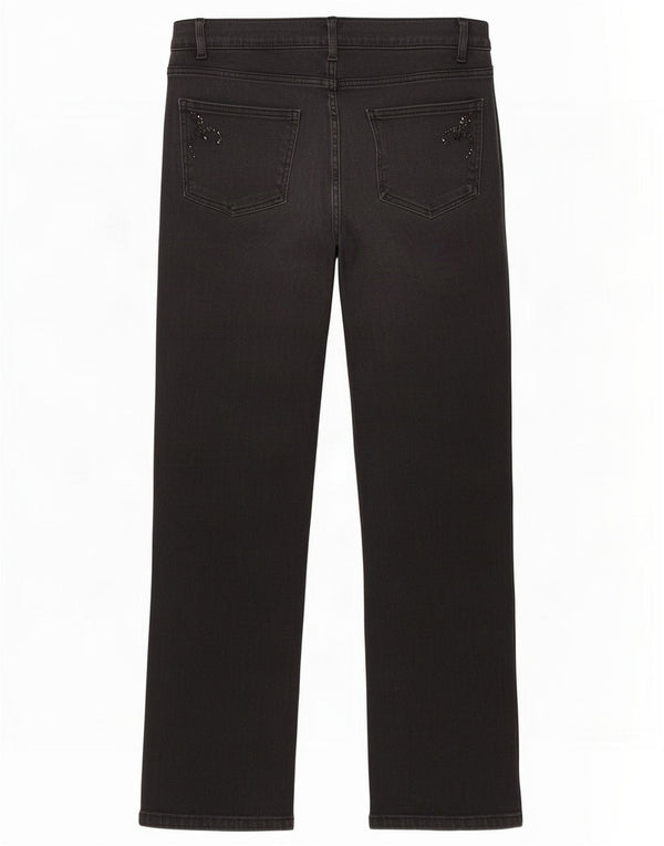 Marks & Spencer Blugi drepti pentru femei Per Una UK 12 Medium W32 L27 Negri