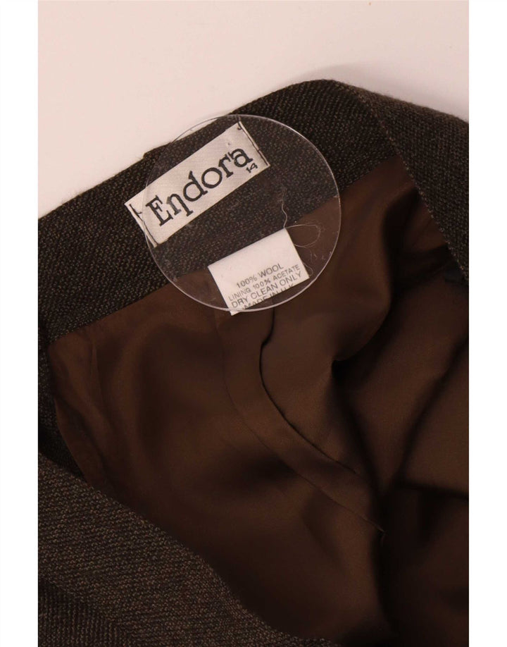 Fusta Maxi pentru femei Endora UK 14 Medium W30 Lână maro