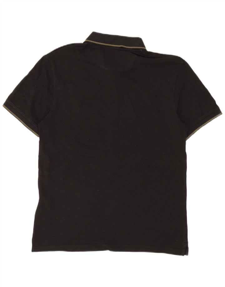Tricou polo Lyle & Scott pentru bărbați, bumbac mediu negru