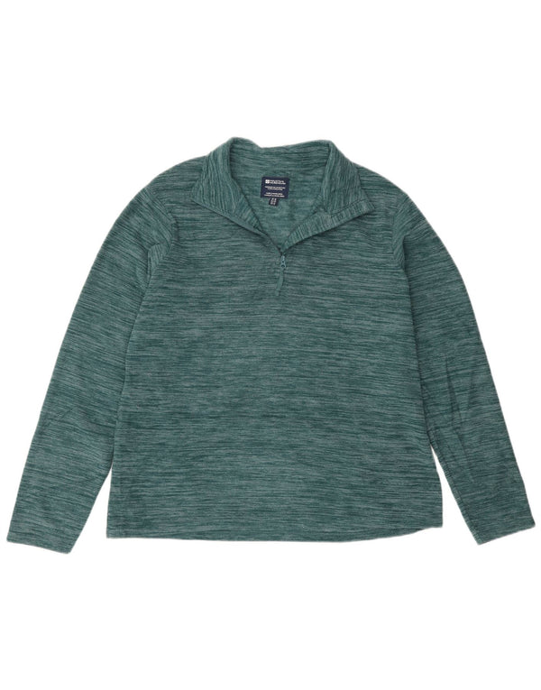 Jumper pentru femei Mountain Warehouse, cu fermoar și gât, din lână UK 16, mare, verde, pete