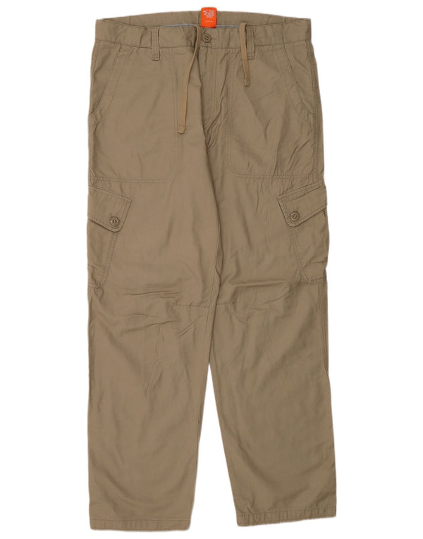 NIKE Mens Straight Cargo Trousers Large W36 L32 Beige Cotton