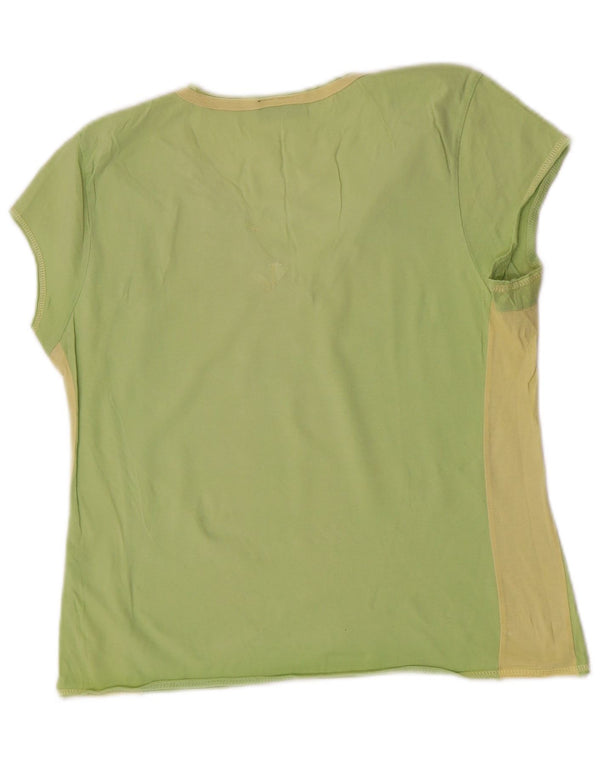 Tricou grafic Wrangler pentru femei Top UK 14 mare, verde, color block, bumbac
