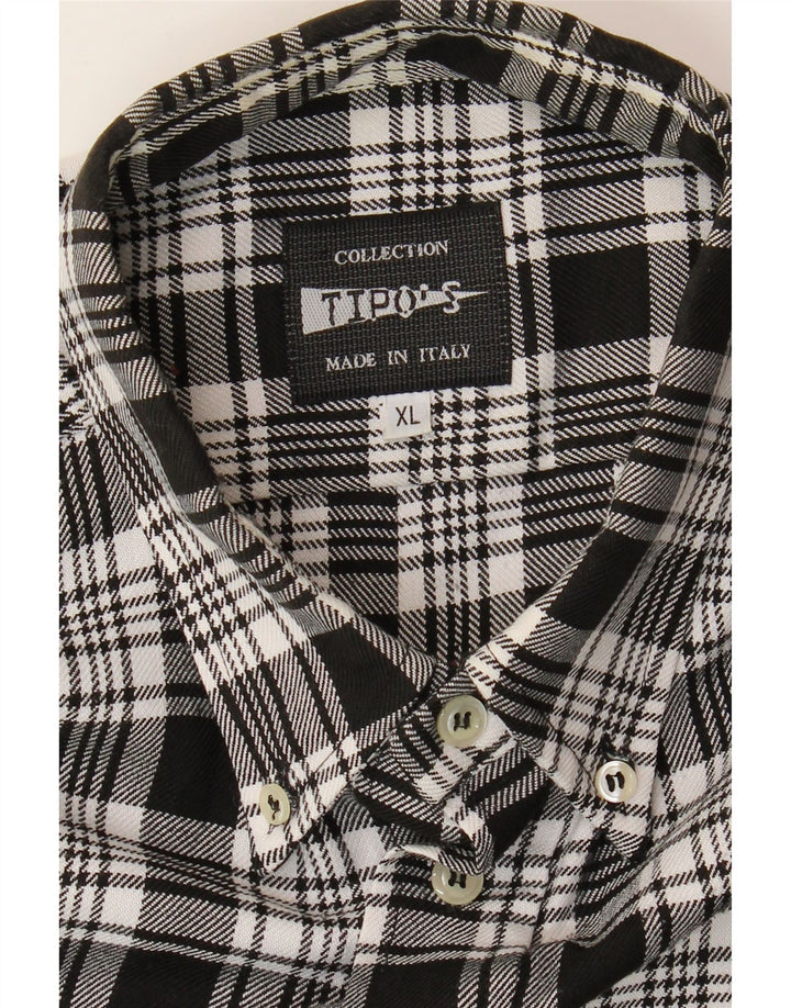 Cămașă de flanel pentru bărbați TIPO' S, XL, negru, carouri