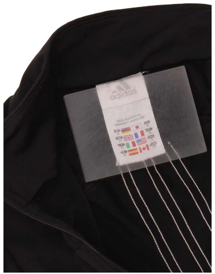 Jachetă de top pentru trening Adidas Crop pentru femei UK 10 Poliester negru mic