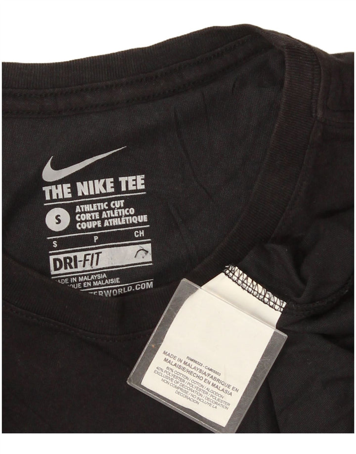 Tricou NIKE pentru bărbați cu croiala atletică Top mic, negru, bumbac
