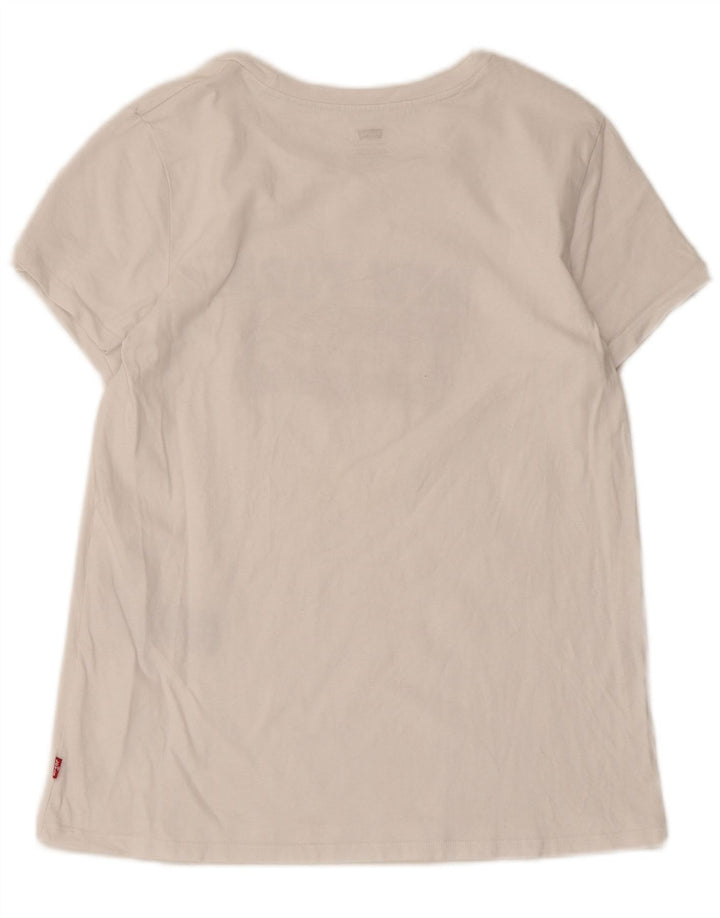 Tricou grafic Levi's pentru femei Top UK 12 Medium White Bumbac