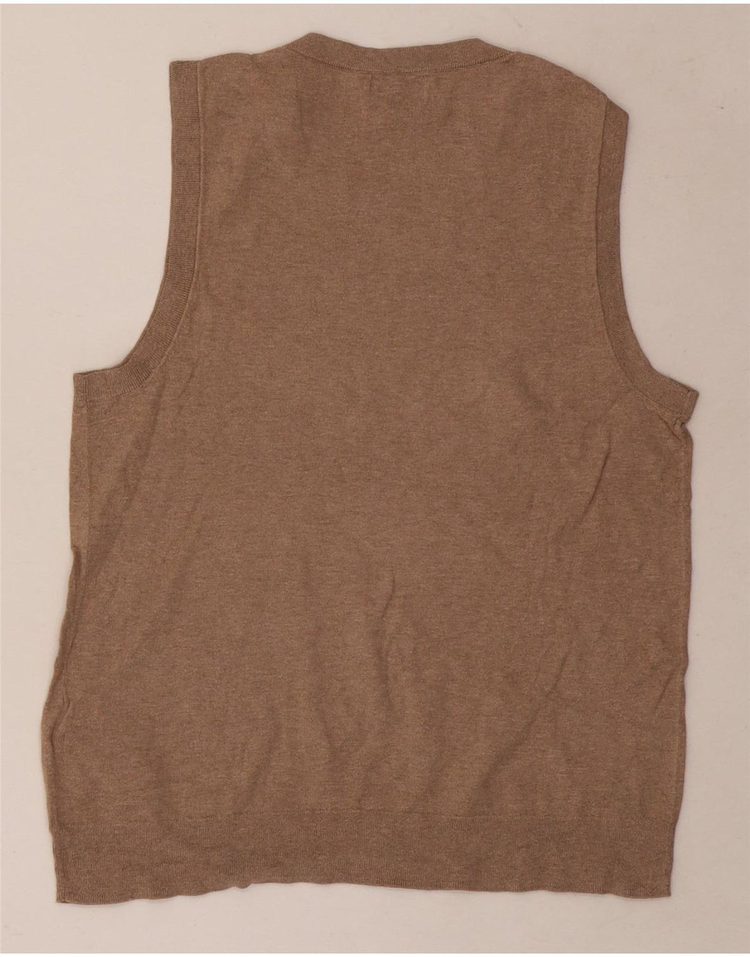 J. Crew Womens Classic Vest Tank Top UK 12 Medium Beige Bumbac