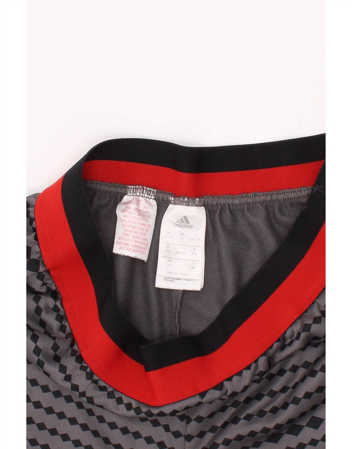 Pantaloni scurți sport adidas băieți 13-14 ani poliester geometric gri