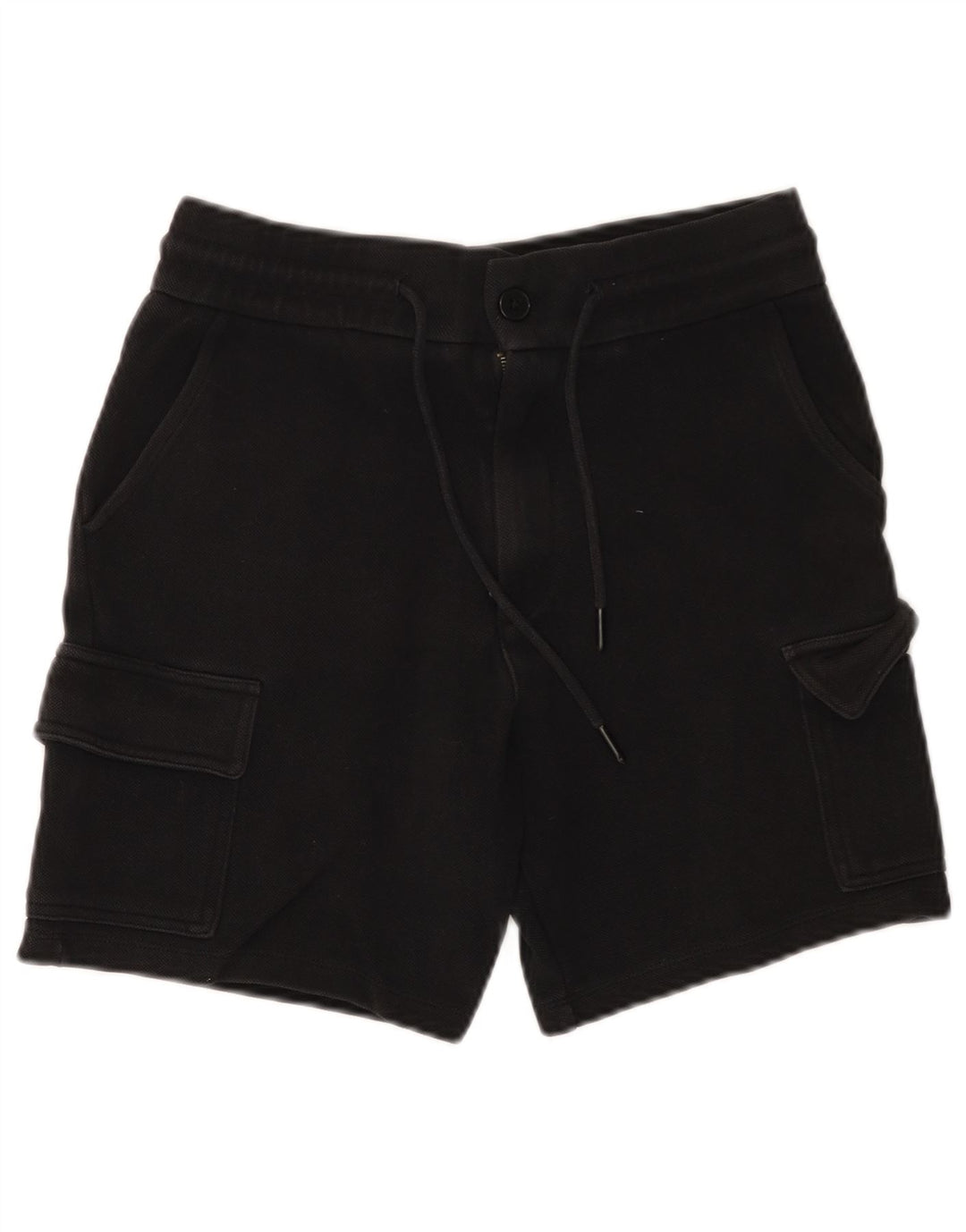 Pantaloni scurti cargo pentru bărbați Zara mici W30 bumbac negru