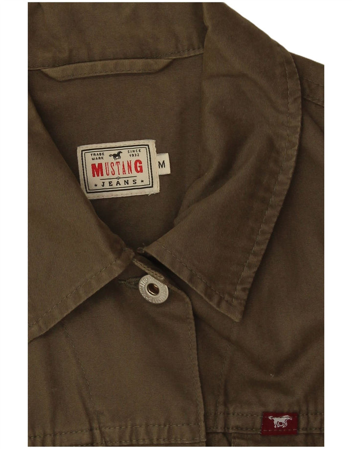 Gilet de denim pentru femei Mustang UK 12 Medium Khaki Bumbac