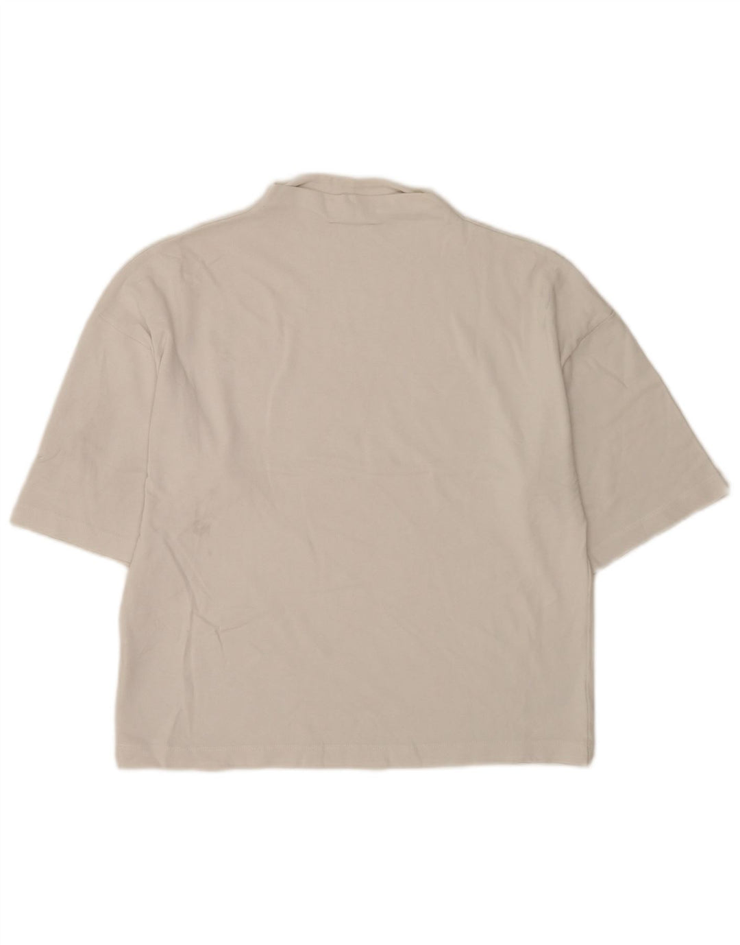 Tricou supradimensionat pentru femei Zara UK 10 Bumbac alb mic