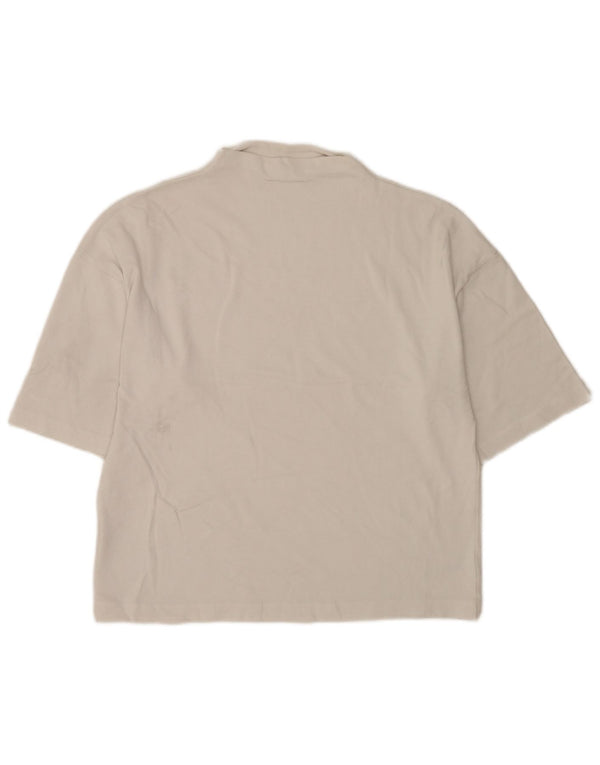 Tricou supradimensionat pentru femei Zara UK 10 Bumbac alb mic