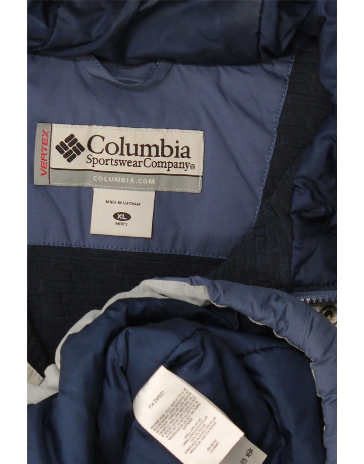 Jachetă de vânt cu pulover Columbia, cu o formă lejeră, pentru bărbați, UK 42 XL, bleumarin