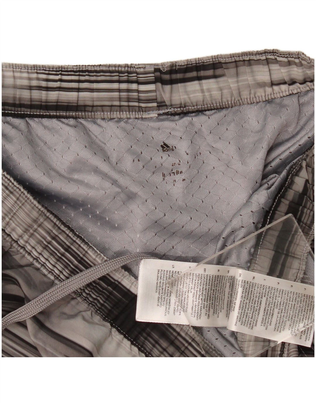 Pantaloni scurți sport Climalite Adidas pentru femei UK 14 Medium Gri Poliester cu dungi