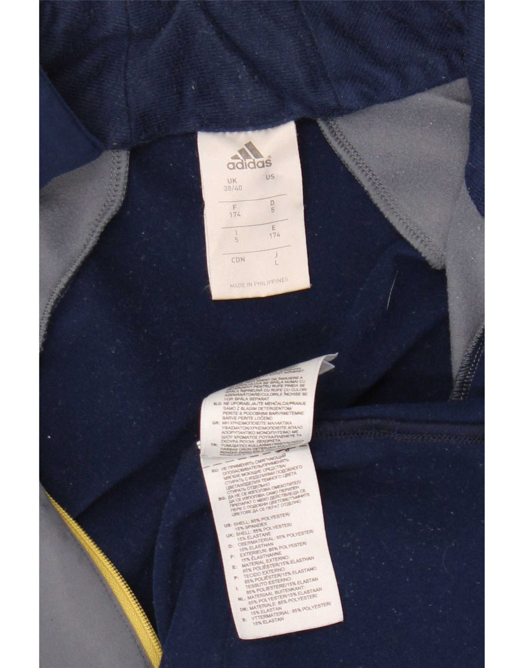 Trening pentru bărbați Adidas Pullover Top UK 38/40 Medium Bleumarin Colorblock
