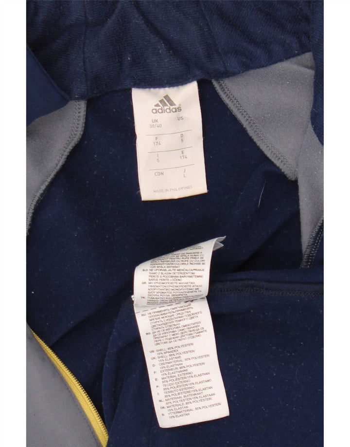 Trening pentru bărbați Adidas Pullover Top UK 38/40 Medium Bleumarin Colorblock