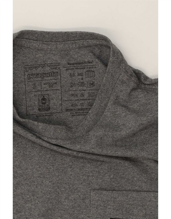 Tricou Patagonia pentru bărbați, cu croiala normală, top mic, gri bumbac