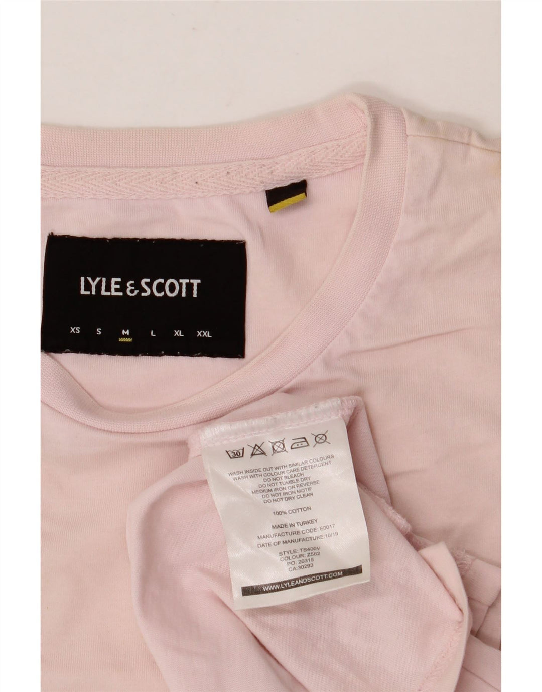 LYLE & SCOTT Tricou pentru bărbați Top Medium Pink Bumbac