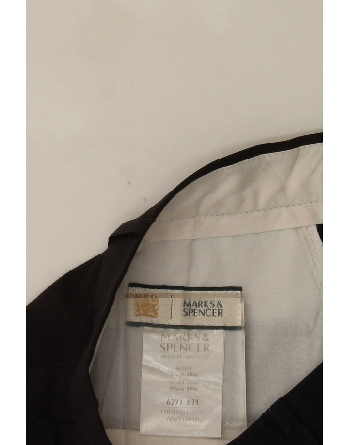 Pantaloni de costum pentru bărbați Marks & Spencer L38 L31 bleumarin poliester