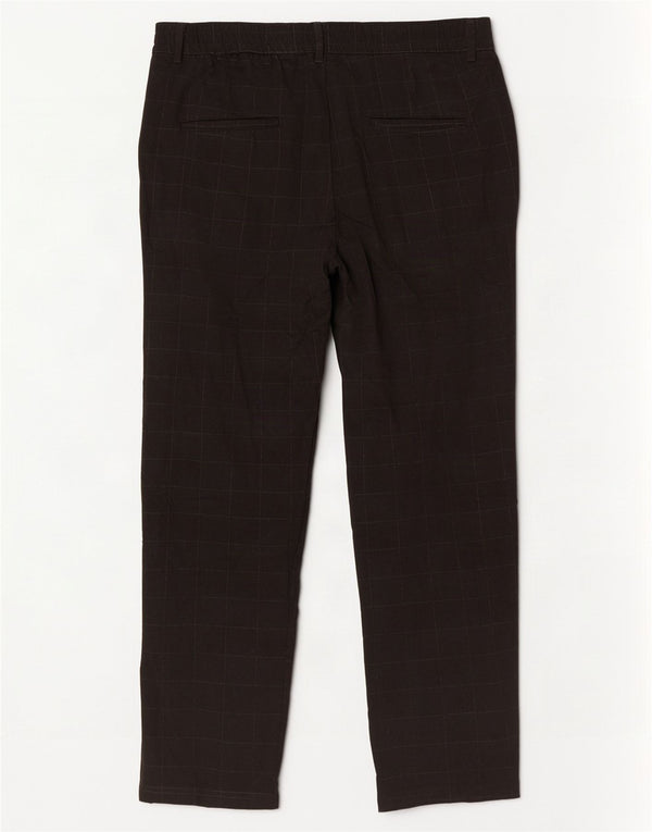 Pantaloni chino conici pentru bărbați Jack & Jones W32 L26 Black Check