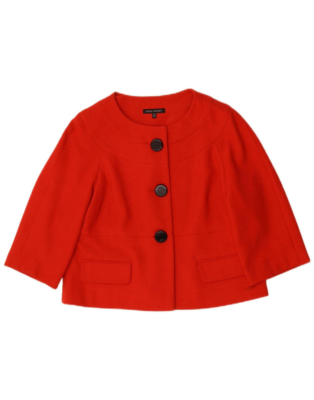Jachetă blazer pentru femei Laura Ashley, cu 3 nasturi, UK 16, poliester roșu mare