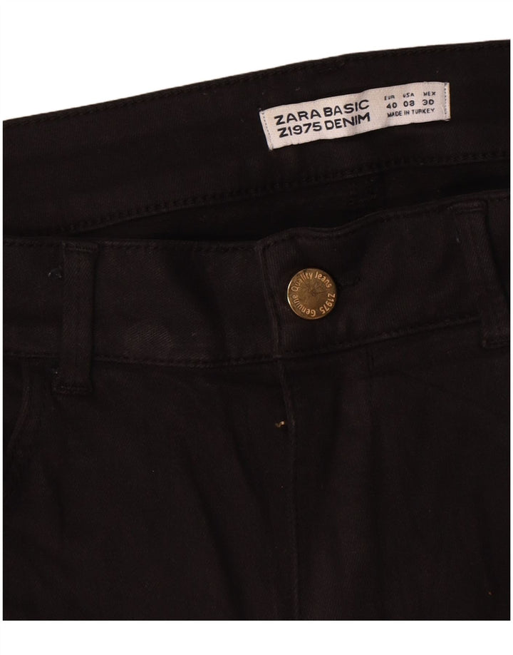 Blugi drepti pentru femei Zara EU 40 Medium W30 L30 Bumbac negru