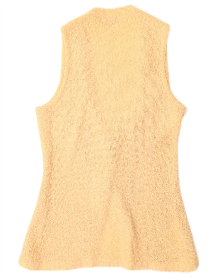 Pulover cardigan fără mâneci pentru femei ARTELANA UK 10 Mic Galben