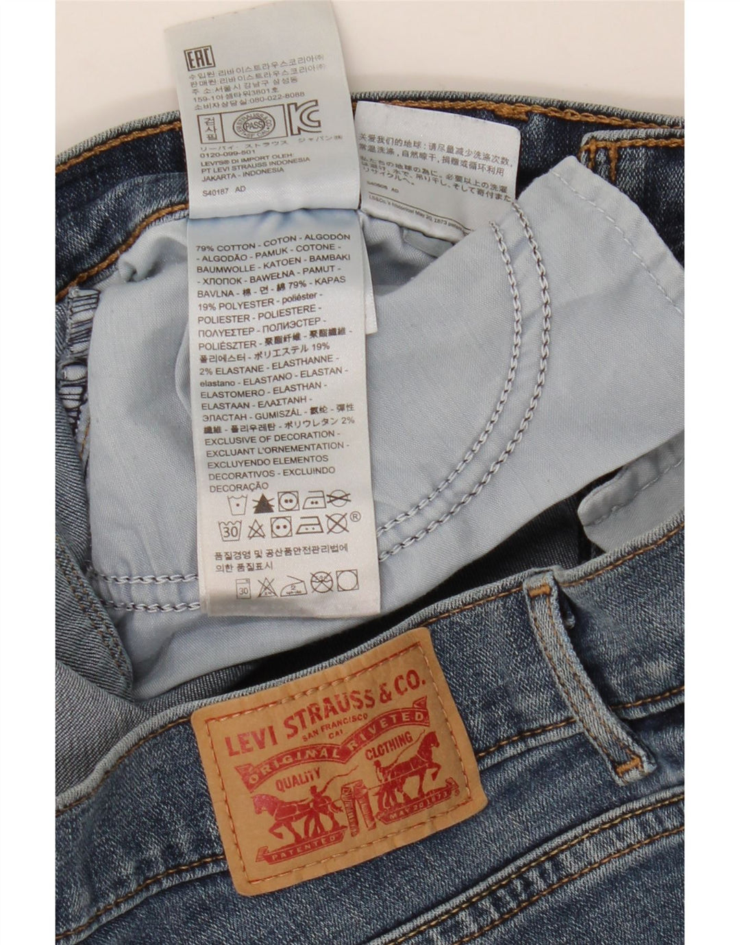 Blugi Levi's Classic Bootcut pentru femei US 6 Medium W28 L32 Bumbac albastru