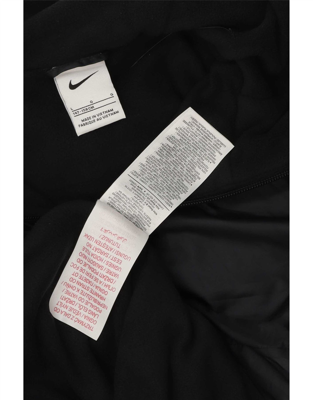 Jachetă de ploaie cu glugă Nike pentru băieți 12-13 ani, mare, negru, poliester
