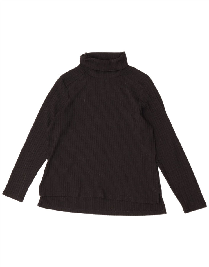 Pulover pentru femei Marks & Spencer cu gât rulat din poliester negru UK 18 XL