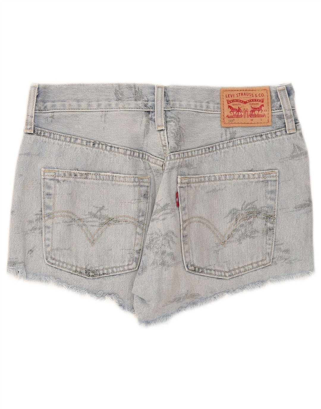 Pantaloni scurți Levi's 501 Denim W26 Small Blue Bumbac