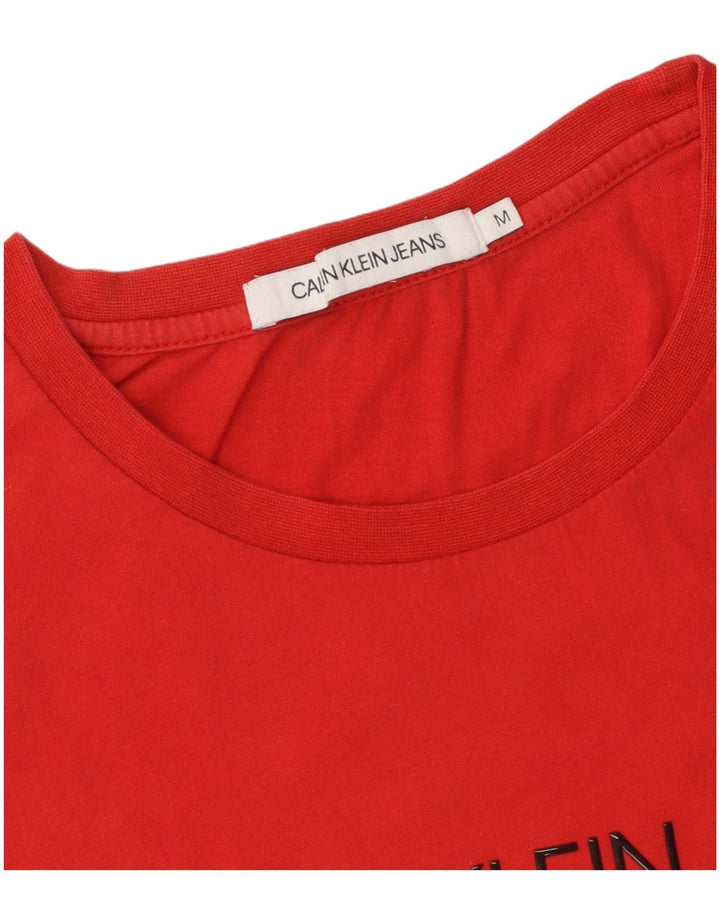 Tricou grafic pentru femei Calvin Klein Jeans Top UK 12 Medium Red
