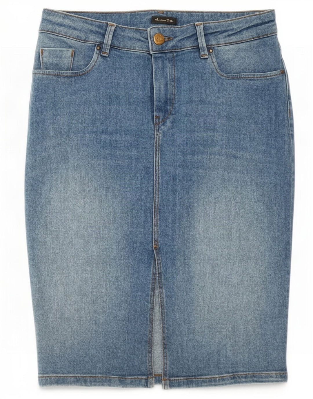 Fusta Denim Massimo Dutti Femei EU 38 Small W28 Albastru