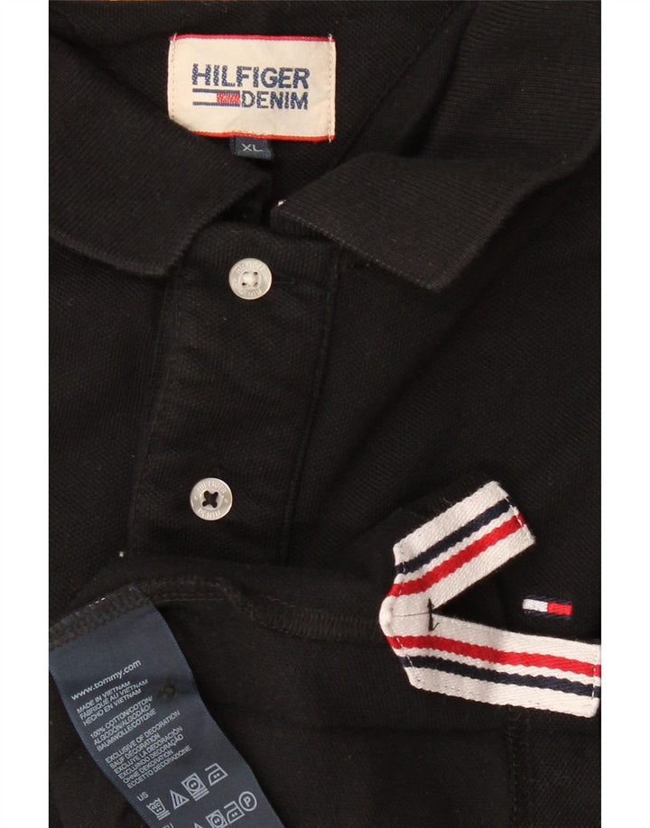 TOMMY HILFIGER Tricou polo pentru bărbați XL bumbac negru