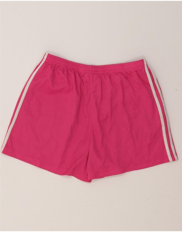 Pantaloni scurți sport ADIDAS pentru femei UK 14 Poliester roz mediu
