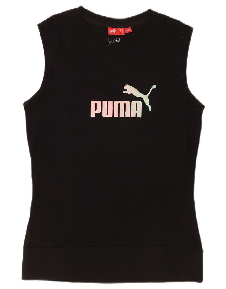 Vesta grafică pentru femei Puma UK 12, bumbac mediu negru