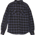 Cămașă de flanel pentru bărbați Superdry, din bumbac cu carouri, albastru bleumarin