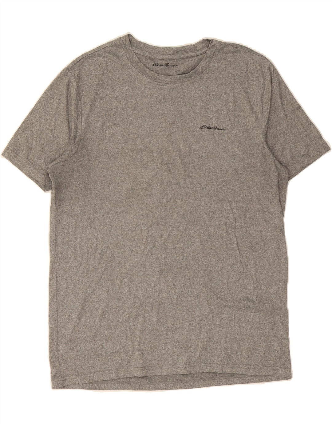 EDDIE BAUER Mens T-Shirt Top Large Grey Flecked Polyester Vintage Eddie Bauer and Second-Hand Eddie Bauer from Messina Hembry 