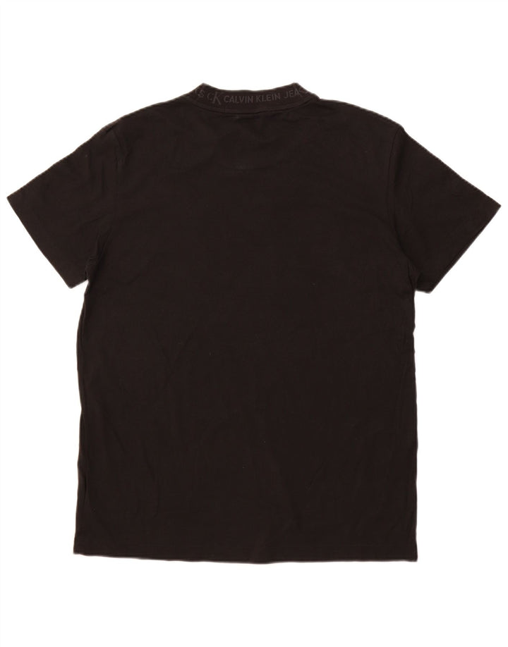 CALVIN KLEIN JEANS Tricou grafic pentru bărbați Top mare negru