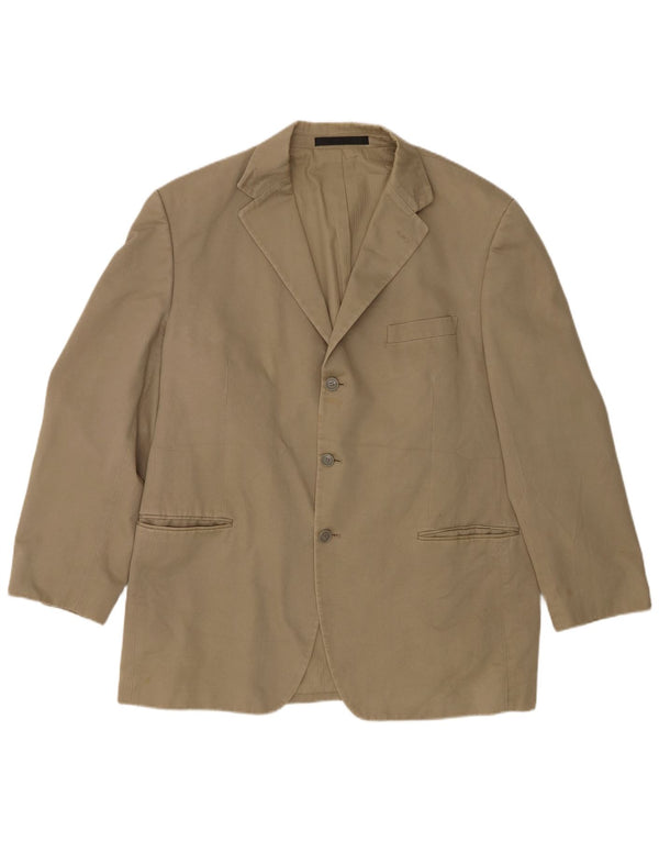Jachetă pentru bărbați Marks & Spencer, cu 3 nasturi, UK 44 XL, bumbac kaki