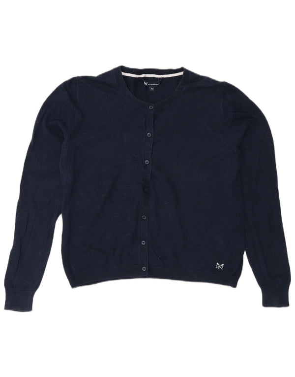 Crew Clothing Womens Cardigan Sweater UK 10 Small Navy Blue Cotton