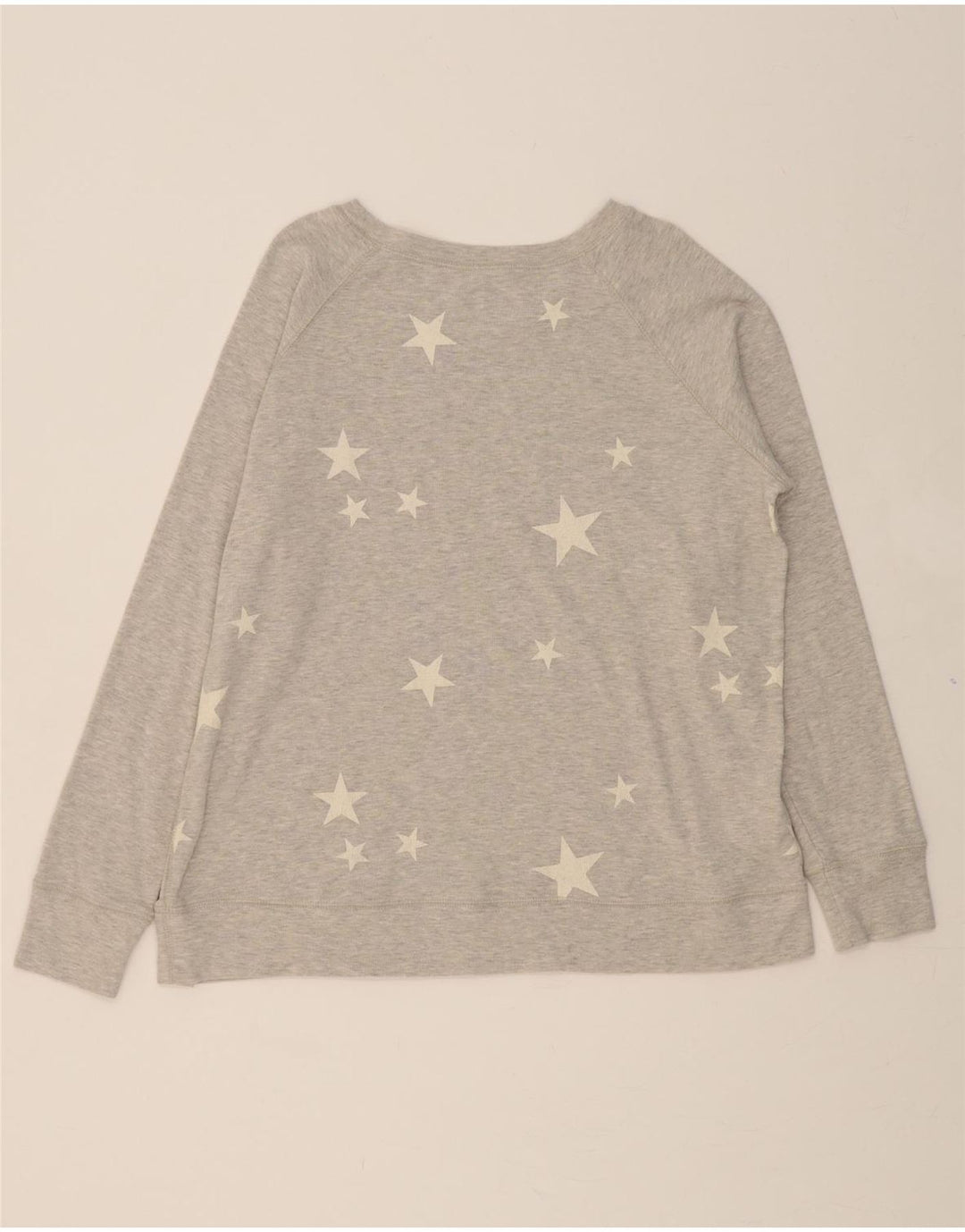 EDDIE BAUER Womens Abstract Pattern Sweatshirt Jumper UK 18 XL Grey Cotton Vintage Eddie Bauer and Second-Hand Eddie Bauer from Messina Hembry 