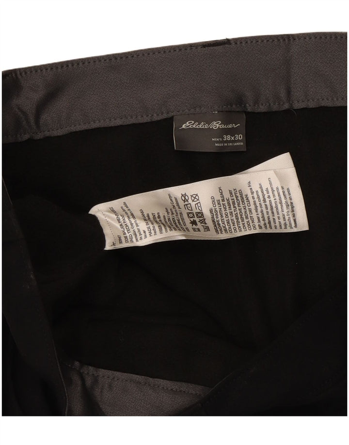 Pantaloni cargo drepti pentru bărbați EDDIE BAUER W38 L30 Nylon negru